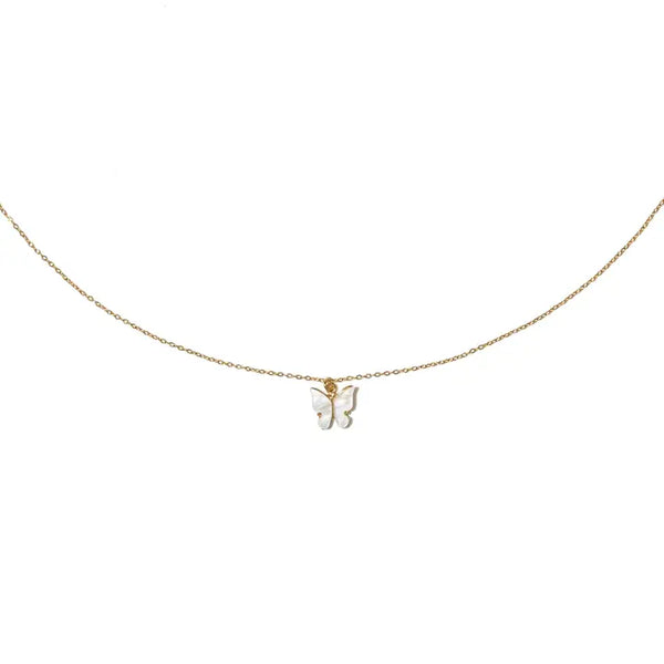 Waterproof Butterfly Pendant Necklace