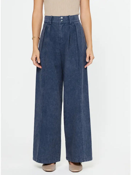 Long WIde Pants Pintuck Detail