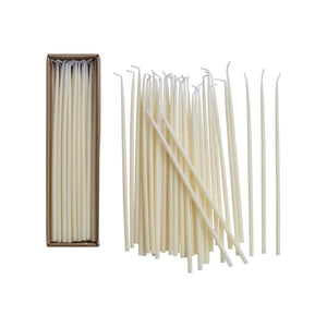 Unscented Thin Taper Candles in Box, Set of 36