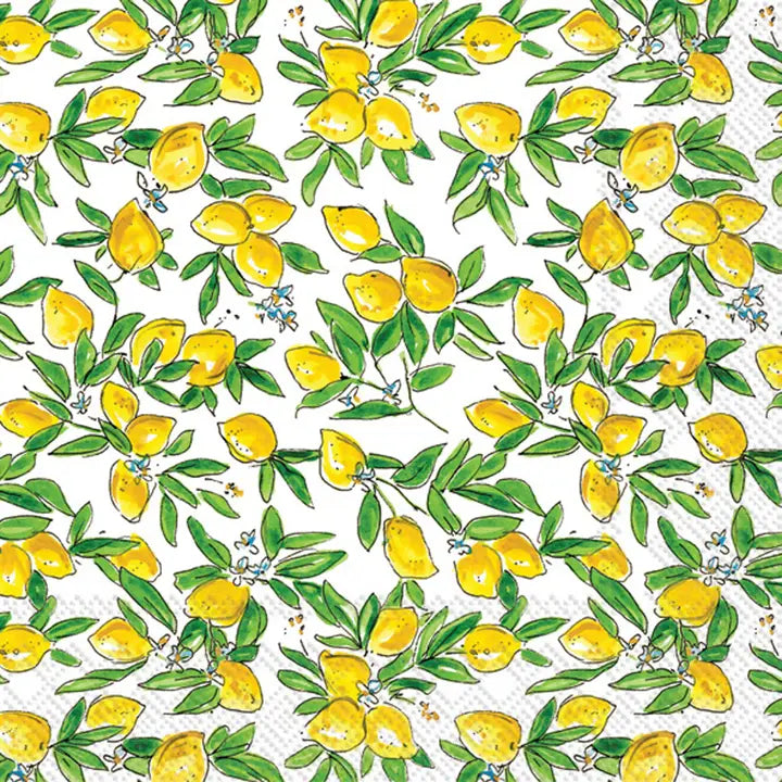 Lemons All Over cocktail Napkin