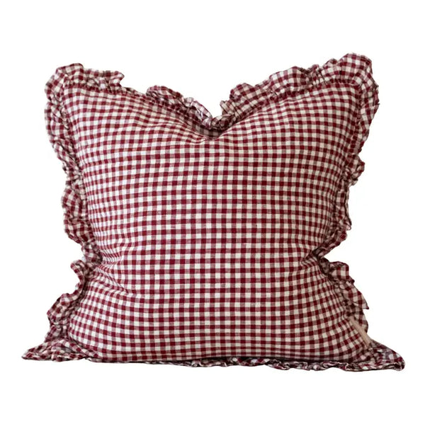 18" Hallie Red Gingham Ruffle