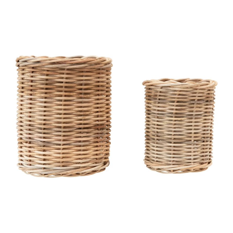 Hand-Woven Wicker Basket/Container