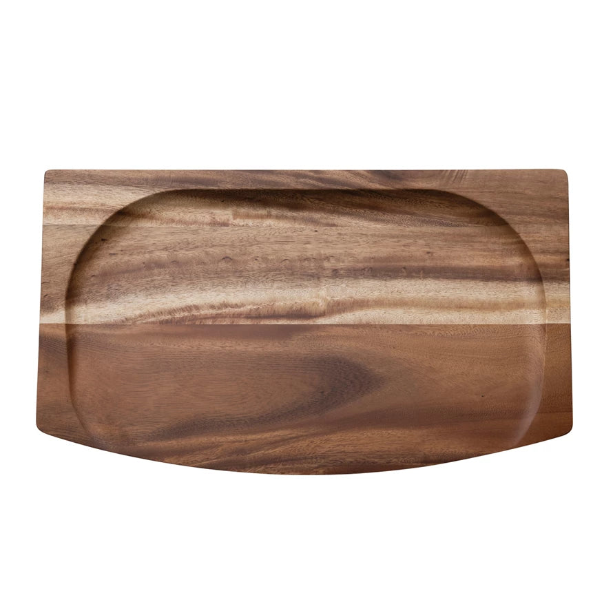 Suar Wood Slanted Cheese/Cutting Board, Natural