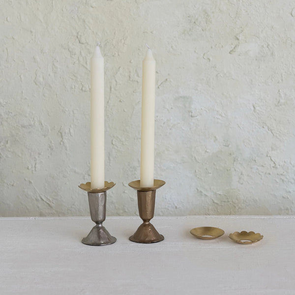 Brass Candle Bobeche, 2 Styles (Fits Standard Sized Taper)