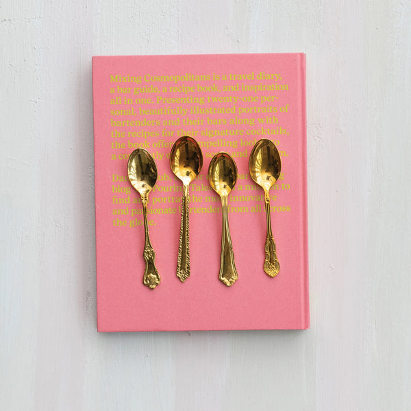 Embossed Brass Spoon, 4 Styles