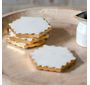 S/4 Marble Gold Foil Edge Coasters