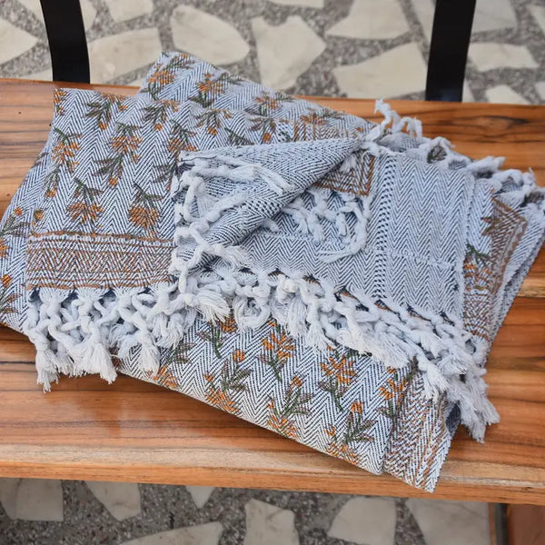 Artisian Block Printed Throw Blanket - Deepika