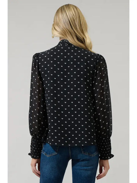 Rosaly Bow Etienne Tie Neck Long Sleeve Blouse