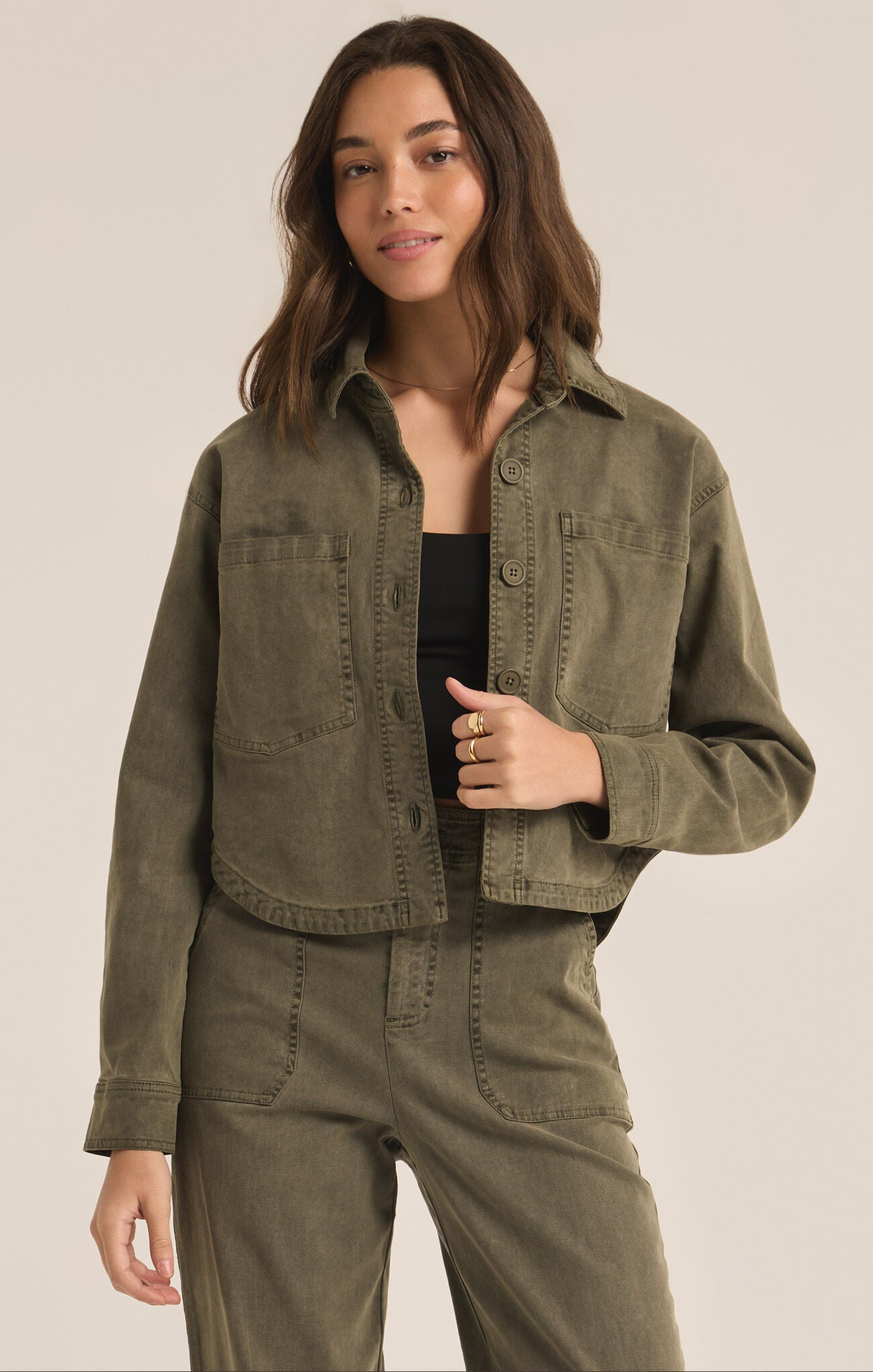 ALL DAY CROPPED WASHED JACKET