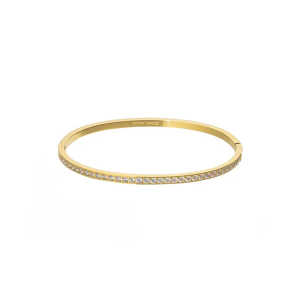 Waterproof Gold Lined Diamond Bangle