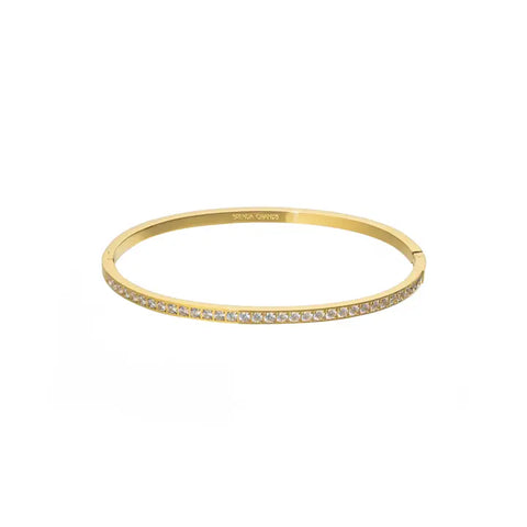 Waterproof Gold Lined Diamond Bangle
