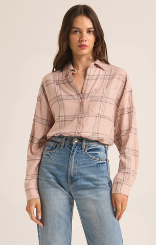 River Plaid Button Up