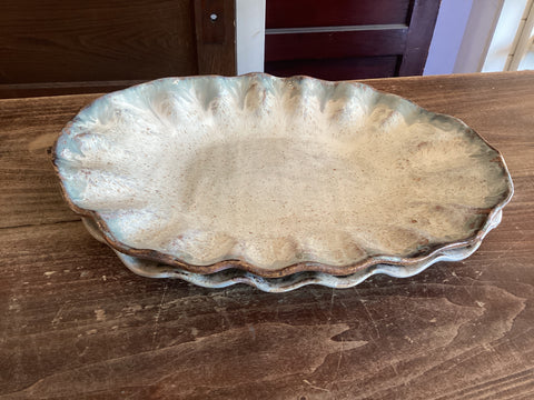 Fluttered Oval Platter