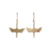 Edina crane dangle earrings Brass