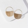 Maggie opposite lines hoop earrings brass