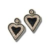 Rosie heart outline earrings black and white