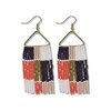 Whitney patchwork beaded fringe earrings Jaipur