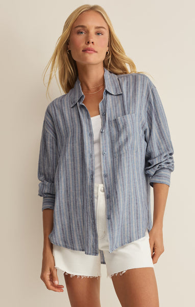 The Perfect Stripped Button Up