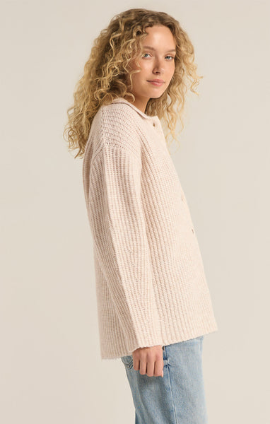 Lennie Button Up Sweater Oatmeal