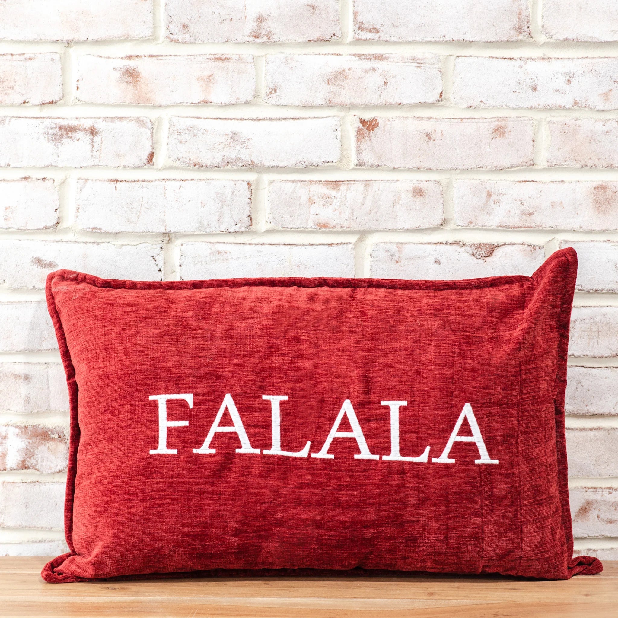 24X16 Red Fa La La Pillow