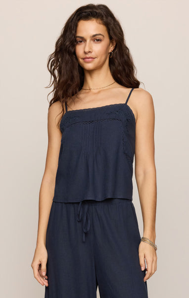 Lillie Embroidered Woven Tank