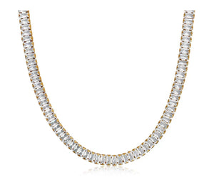 Shayna Baguette Tennis Necklace