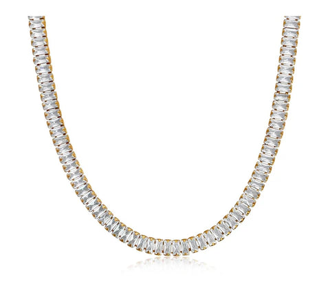 Shayna Baguette Tennis Necklace