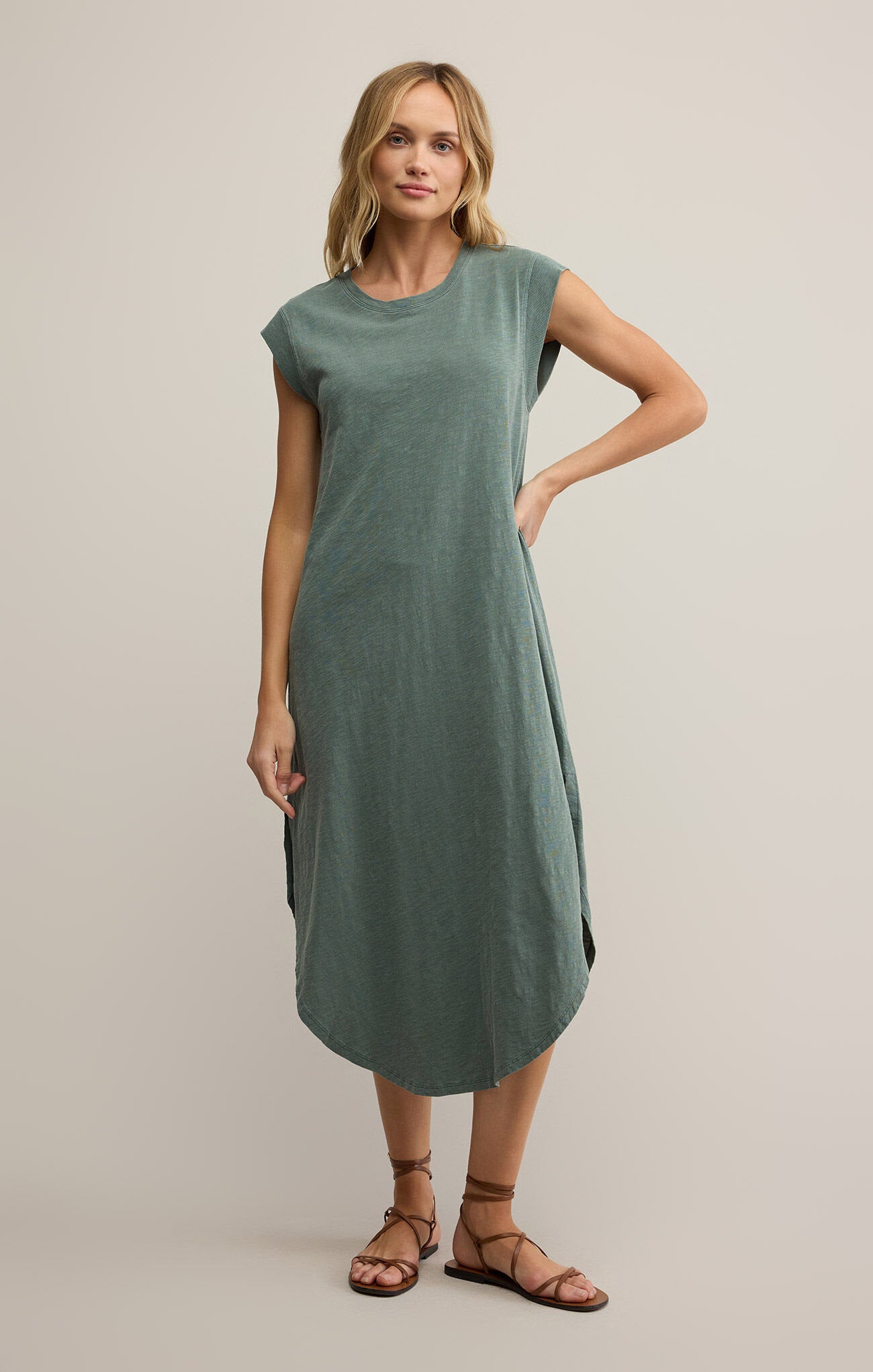 Calabasas Midi Dress Hunter Green