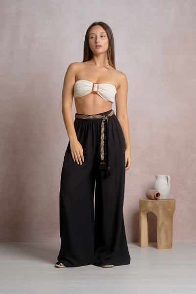 Pants Wide Leg Belted