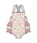 Ribbons and Flowers Ruffle Sunsuit