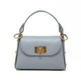 Genuine Italian Leather Bamboo Clasp, Crossbody Bag