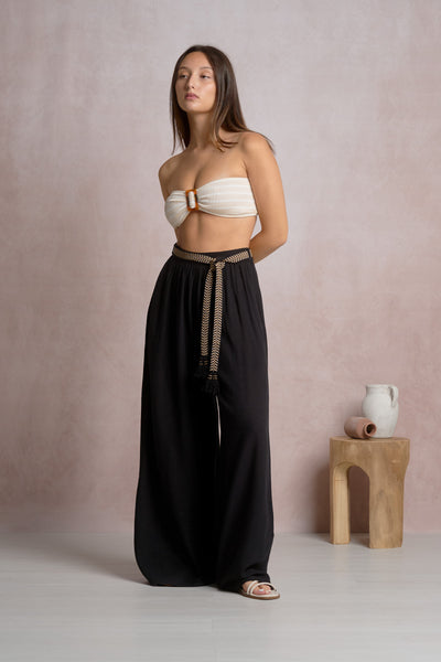 Pants Wide Leg Belted