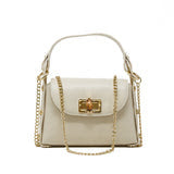 Genuine Italian Leather Bamboo Clasp, Crossbody Bag