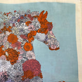 Floral Elegance Equine Small Square Scarf