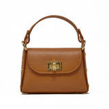 Genuine Italian Leather Bamboo Clasp, Crossbody Bag