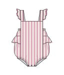 Candy Stripe Ric-Rac Ruffle Sunsuit