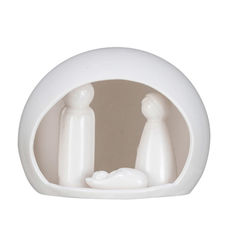 Stoneware Nativity, White, Set of 4