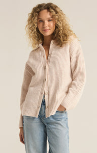 Lennie Button Up Sweater Oatmeal